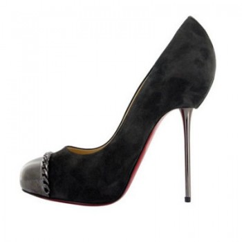 Replica Christian Louboutin Metalipp 120mm Pumps Black Cheap Fake Shoes