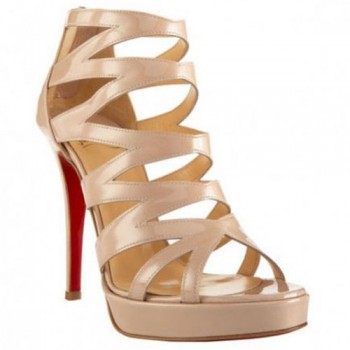 Replica Christian Louboutin Fernando 120mm Sandals Nude Cheap Fake Shoes