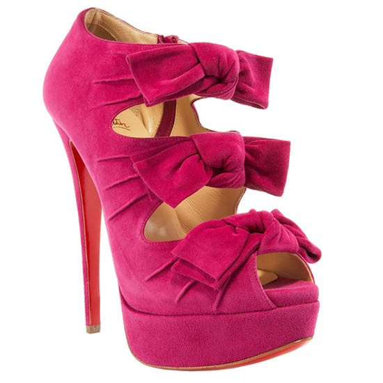 Replica Christian Louboutin Madame Butterfly 140mm Ankle Boots Pink ...