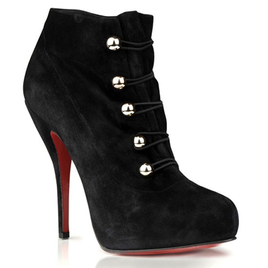 Replica Christian Louboutin Fifre Corset 120mm Ankle Boots Black Cheap ...