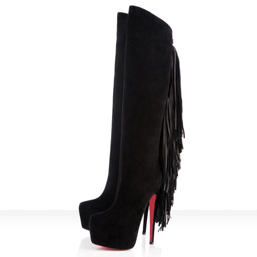 Replica Christian Louboutin Interlopa 160mm Boots Black Cheap Fake Shoes