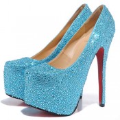 Christian Louboutin Daffodile 160mm Platforms Light Blue