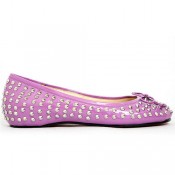 Christian Louboutin Big Kiss Studded Ballerinas Rose