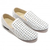 Christian Louboutin Rollerboy Spikes Loafers White