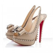 Christian Louboutin Lady Clou 140mm Slingbacks Nude