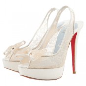 Christian Louboutin Exclu 140mm Slingbacks White