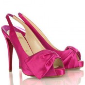 Christian Louboutin Very Noeud 120mm Slingbacks Rose Matador