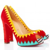 Christian Louboutin Tibu 120mm Peep Toe Pumps Red