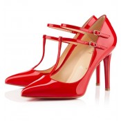 Christian Louboutin V Neck 100mm Pumps Red