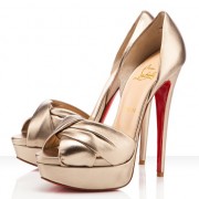 Replica Christian Louboutin Volpi 140mm Sandals Platine Cheap Fake Shoes