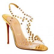 Replica Christian Louboutin J-Lissimo 100mm Sandals Gold Cheap Fake Shoes