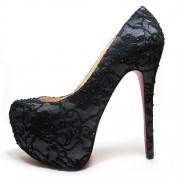 Replica Christian Louboutin Daffodile 160mm Platforms Black Cheap Fake Shoes