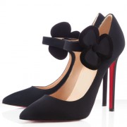 Replica Christian Louboutin Pensee 120mm Mary Jane Pumps Black Cheap Fake Shoes