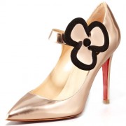 Replica Christian Louboutin Pensee 100mm Mary Jane Pumps Nude Cheap Fake Shoes