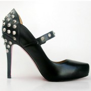 Replica Christian Louboutin Mad 120mm Mary Jane Pumps Black Cheap Fake Shoes