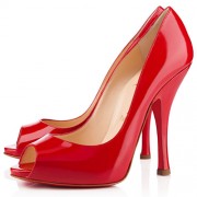 Replica Christian Louboutin Maryl 120mm Peep Toe Pumps Red Cheap Fake Shoes