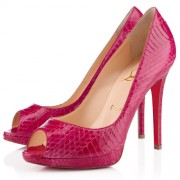 Replica Christian Louboutin Yolanda Spikes 120mm Peep Toe Pumps Pink Cheap Fake Shoes