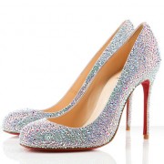 Replica Christian Louboutin Fifi Strass 100mm Special Occasion Aurora Boreale Cheap Fake Shoes