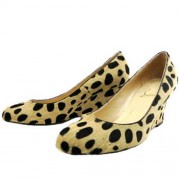 Replica Christian Louboutin Miss Boxe 80mm Wedges Leopard Cheap Fake Shoes