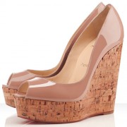 Replica Christian Louboutin Uue Plume 140mm Wedges Nude Cheap Fake Shoes