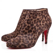 Replica Christian Louboutin Belle 80mm Ankle Boots Leopard Cheap Fake Shoes