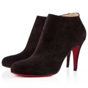 Replica Christian Louboutin Belle 80mm Ankle Boots Black Cheap Fake Shoes