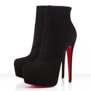 Replica Christian Louboutin Daf Booty 160mm Ankle Boots Black Cheap Fake Shoes