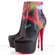Replica Christian Louboutin Daf Booty 160mm Ankle Boots Multicolor Cheap Fake Shoes