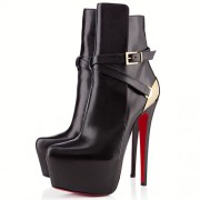 Replica Christian Louboutin Equestria 160mm Ankle Boots Black Cheap Fake Shoes