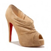 Replica Christian Louboutin Treopli 120mm Ankle Boots Camel Cheap Fake Shoes