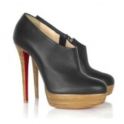 Replica Christian Louboutin Moulage 140mm Ankle Boots Black Cheap Fake Shoes