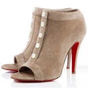 Replica Christian Louboutin Maotic 120mm Ankle Boots Camel Cheap Fake Shoes