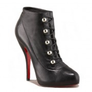 Replica Christian Louboutin Fifre Corset 120mm Ankle Boots Black Cheap Fake Shoes