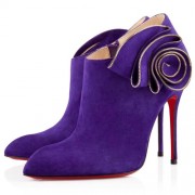 Replica Christian Louboutin Mrs Baba 100mm Ankle Boots Parme Cheap Fake Shoes