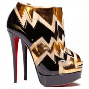 Replica Christian Louboutin Ziggy 140mm Ankle Boots Black Cheap Fake Shoes