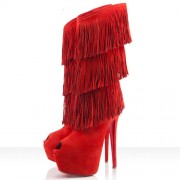 Replica Christian Louboutin Highness Tina 160mm Boots Red Cheap Fake Shoes