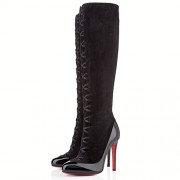 Replica Christian Louboutin Gwendoline 100mm Boots Black Cheap Fake Shoes