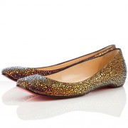 Replica Christian Louboutin Gozul Strass Ballerinas Dark Parme Cheap Fake Shoes