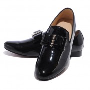 Replica Christian Louboutin Louvre Loafers Black Cheap Fake Shoes