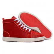 Replica Christian Louboutin Rantulow Sneakers Red Cheap Fake Shoes