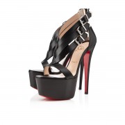 Replica Christian Louboutin Charleze 160mm Sandals Black Cheap Fake Shoes