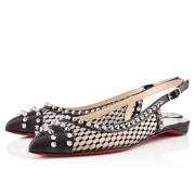 Replica Christian Louboutin Manovra Flat Sandals Black Cheap Fake Shoes