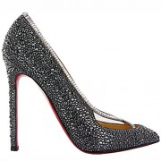 Replica Christian Louboutin Super Vic 120mm Pumps Black Cheap Fake Shoes