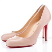 Replica Christian Louboutin Simple 100mm Pumps Nude Cheap Fake Shoes