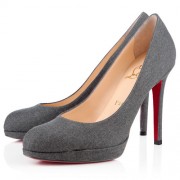 Replica Christian Louboutin New Simple 120mm Pumps Grey Cheap Fake Shoes