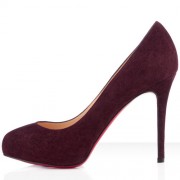 Replica Christian Louboutin New Declic 120mm Pumps Plum Cheap Fake Shoes