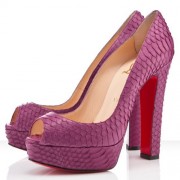 Replica Christian Louboutin Bambou 140mm Peep Toe Pumps Amethyst Cheap Fake Shoes