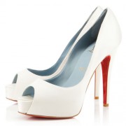Replica Christian Louboutin Hyper Prive 120mm Special Occasion Off White Cheap Fake Shoes