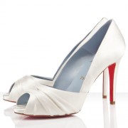 Replica Christian Louboutin Matrinana 100mm Special Occasion Off White Cheap Fake Shoes