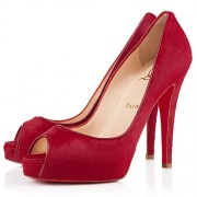 Replica Christian Louboutin Very Prive 100mm Peep Toe Pumps Flamme Cheap Fake Shoes